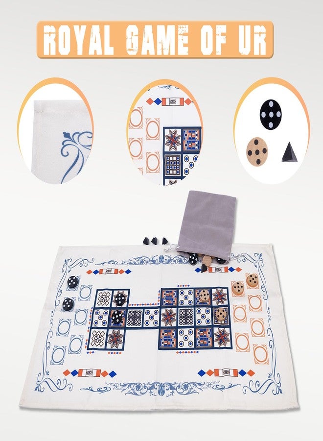 WodGod Royal Game of UR with Pyramid Dice, Ancient Strategy Board Game for Adults, 2 Player Travel Table Game, Compact, Travel-Friendly，One of The Oldest Strategy Games in The World - Image 2